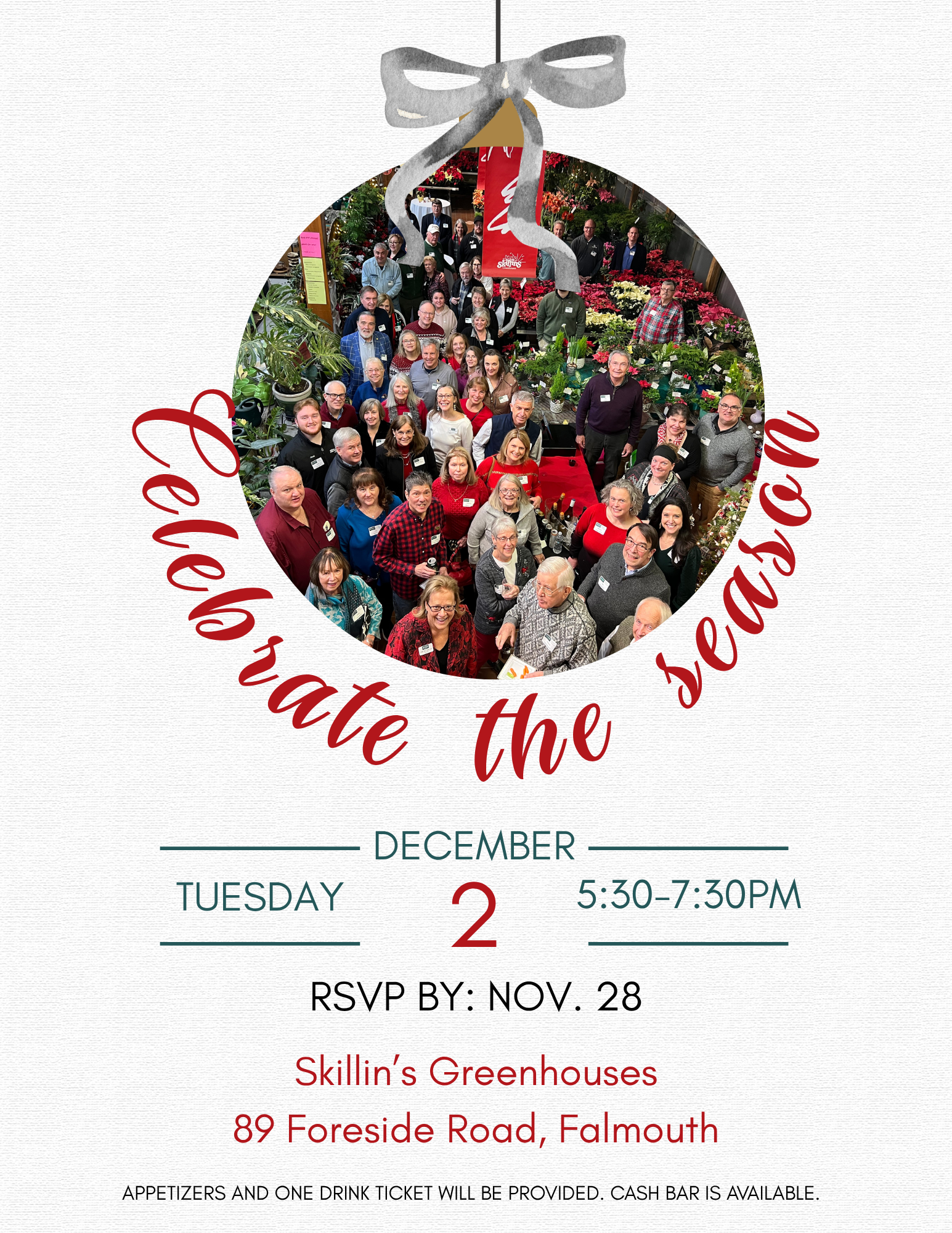 Southern Maine Holiday Party Invitation Graphic